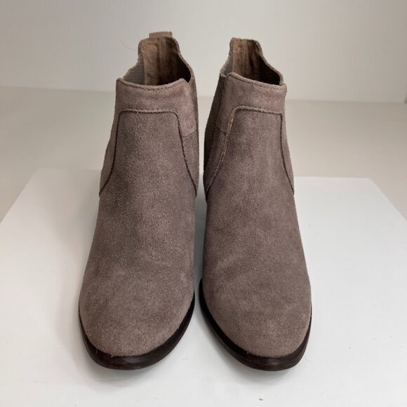 Ugg Bootie Women 10 Leather Suede Pull On Strap Heel Ankle Work Party Core Ex - Picture 2 of 15